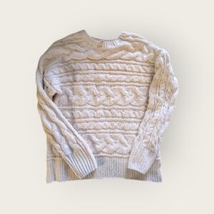 Time and Tru Cream Cable Knit Sweater